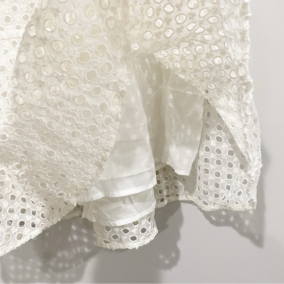 SUNDANCE Lyonnette Skirt Ivory 101252 Coastal Beachy Boho Preppy Neutral Size XL - Picture 7 of 10